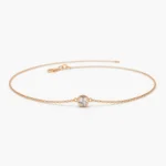 925 Silver Dainty Diamond Solitaire Bracelet