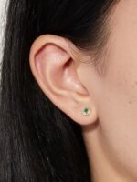 925 Silver Fan Stud Earrings - Image 2