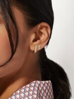 925 Silver Bar Stud Earrings - Image 4