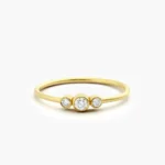 925 Silver Three Stone Diamond Ring - Image 2
