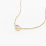 925 Silver Pear Shape Diamond Solitaire Necklace - Image 5