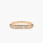 925 Silver Baguette Stackable Ring - Image 4