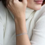 925 Silver Diamond Tennis Bracelet - Image 3