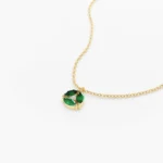 925 Marquise Emerald Cluster Necklace - Image 7