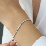 925 Silver Diamond Tennis Bracelet - Image 4