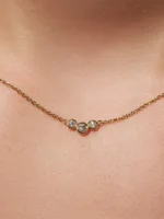 925 Silver Diamond Trio Necklace - Image 3