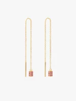 925 Silver Farah Pink Earrings
