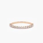Swarish Round Cz Diamond Shared Prong Wedding Silver Ring