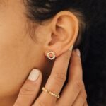 925 Silver Helen Diamond Sun Stud Earrings - Image 7