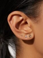 925 Sterling Silver Beaded Stud Earrings - Image 3