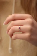 925 Silver Red Stone Ring - Image 2