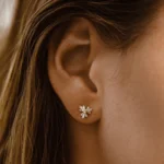 925 Silver Tapered Baguette Diamond Stud - Image 3