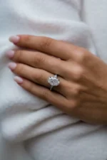 925 Silver 4.70Ct Oval Cut Diamond Engagement Ring