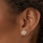 925 Silver Baguette Diamond Earrings - Image 2