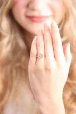 925 Silver Blue Stone CZ Diamond Ring - Image 4