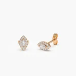925 Silver Marquise Shape Diamond Studs - Image 5
