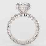 925 Silver 1.00Ct Round Cut Diamond Engagement Ring