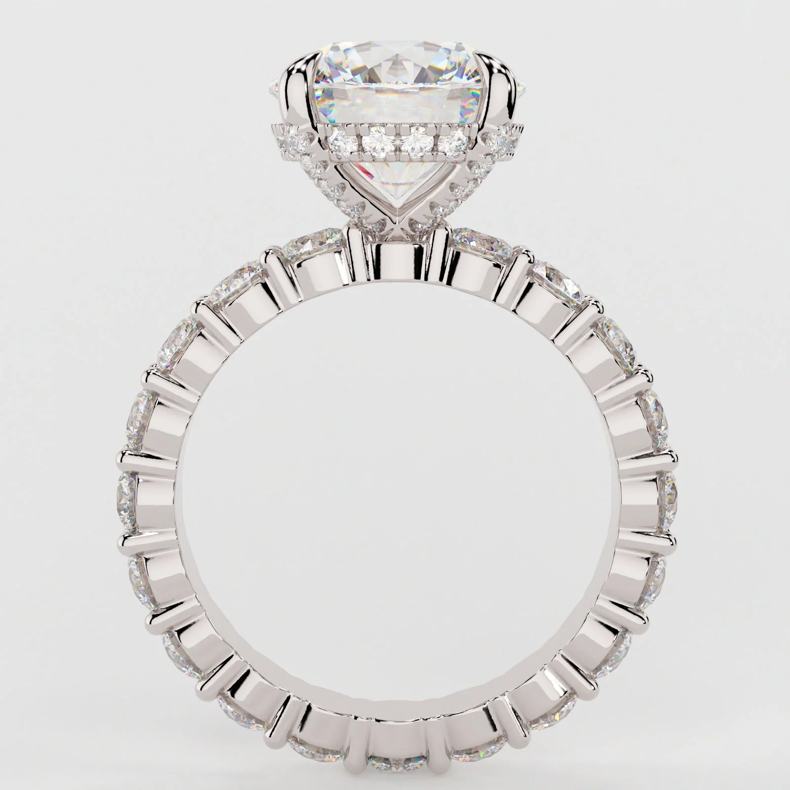 400548_b2349b011a444d6e822a0dfe05f36282mv2.webp 925 Silver 1.00Ct Round Cut Diamond Engagement Ring - Image 1