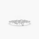 925 Silver Diamond Cluster Ring - Image 5