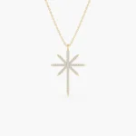 925 Silver Celestial North Star Diamond Necklace - Image 3