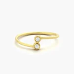 925 Silver Horizontal Baguette Diamond Ring - Image 2