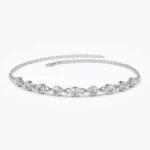 925 Silver Bezel Set Diamond Bracelet - Image 4