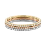 925 Silver Micro Diamond Eternity Bands (Set of 3) - Image 2