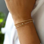 925 Silver Diamond Bar Bracelet - Image 2