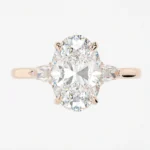 925 Silver 4.70Ct Oval Cut Diamond Engagement Ring - Image 2