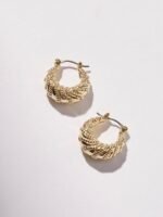 925 Silver Twisted Hoop Earrings - Image 4
