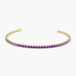 925 Silver Amethyst Tennis Bracelet - Image 2