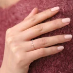 925 Silver Petite Diamond Wedding Ring - Image 4