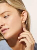 925 Silver Geometric Hoop Earrings - Image 2