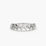 925 Silver Zig Zag Baguette Diamond Ring - Image 3