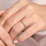 925 Silver 3 Stone Minimalist Diamond Ring - Image 4