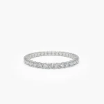 925 Silver Minimalist Diamond Eternity Ring - Image 2