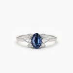 925 Silver Blue Diamond Ring - Image 2