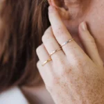 925 Silver Minimal Initial Ring - Image 5