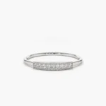 925 Silver Single Row Diamond Ring - Image 5