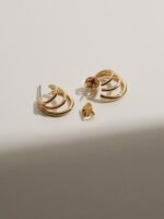 925 Silver Triple Hoop Earrings - Image 5