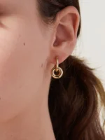 925 Silver Duo Hoop Earrings - Image 3