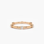 925 Silver Stackable Diamond Half Eternity Ring - Image 3