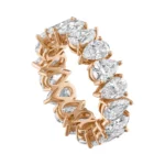 925 Silver Pear Shape Diamond Eternity Ring - Image 2