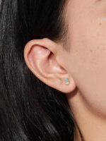 925 Silver Tiny Stud Earring - Image 2