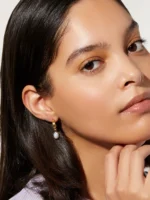 925 Silver Dooby Blue Sterling Hoop - Image 4