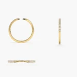 925 Silver Diamond Open Cuff Diamond Ring - Image 2