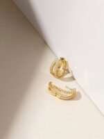 925 Silver Double Hoop Earrings - Image 5