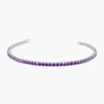 925 Silver Amethyst Tennis Bracelet - Image 8