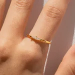 925 Silver Eleanor Baguette Diamond Ring - Image 4