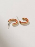 925 Silver Enamel Hoop Earrings - Image 5